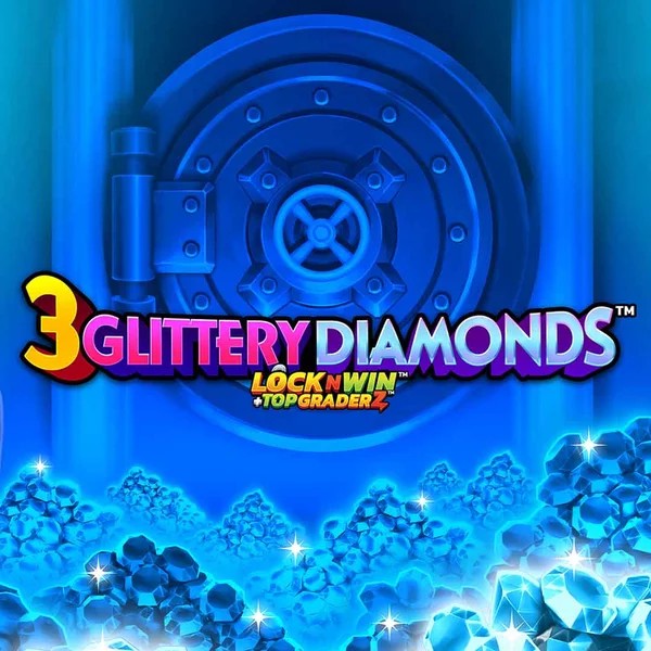 3 Glittery Diamonds online game logo by PearFiction Studios on hiddenjacks.co.nl