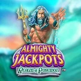 Almighty Jackpots – Realm of Poseidon online game logo by Novomatic on hiddenjacks.co.nl