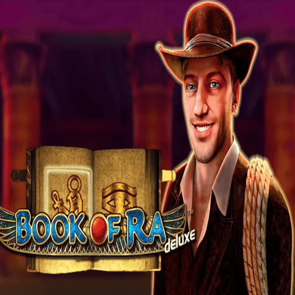 Book of Ra Deluxe by Novomatic, showcased at hiddenjacks.co.nl – game logo
