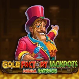 Gold Factory Jackpots Mega Moolah slot icon by Aurum Signature Studios, available at HiddenJack Casino