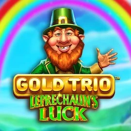 Gold Trio Leprechaun's Luck slot logo by Playtech at HiddenJack Casino