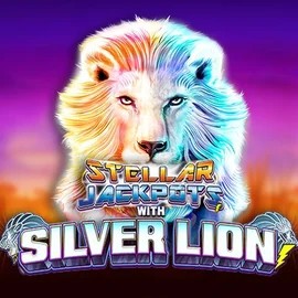 Stellar Jackpots with Silver Lion logo – Jackpots by Lightning Box Game at HiddenJack Casino